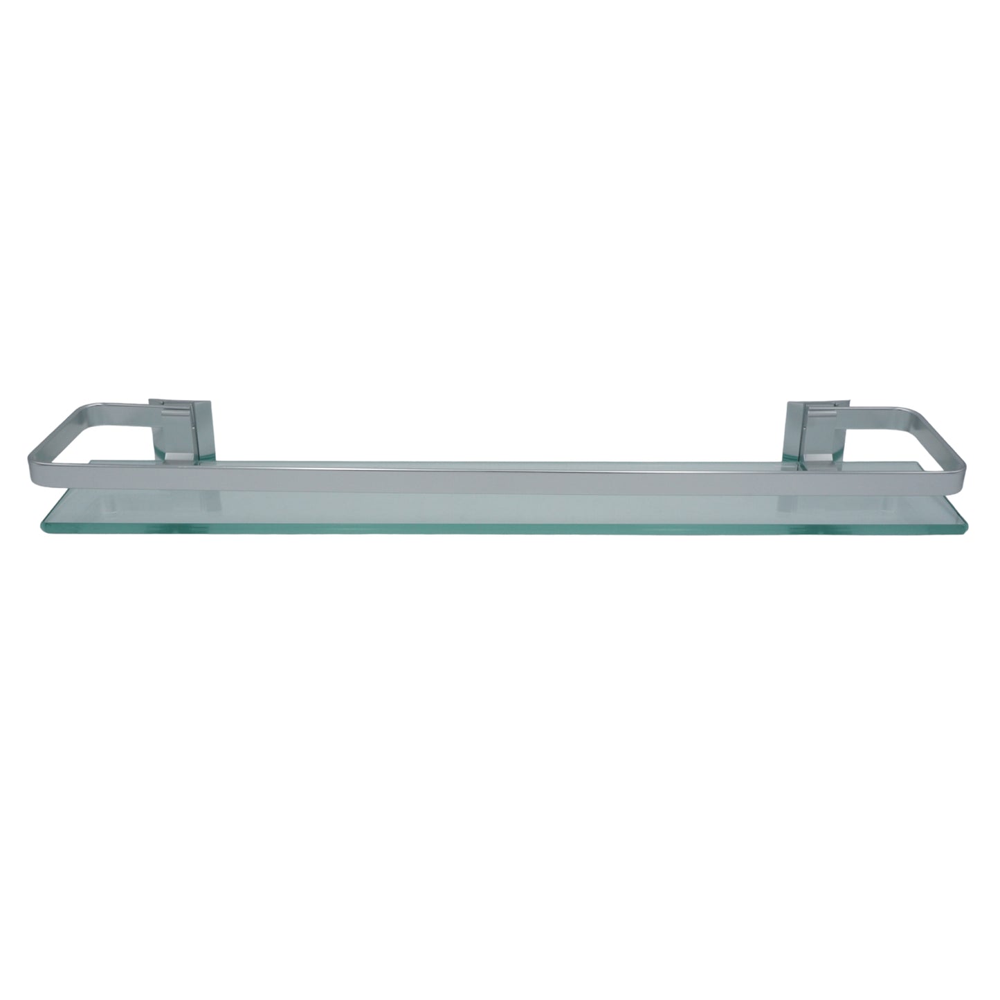 REPISA RECTA DE CRISTAL Y ALUMINIO SATINADO 60 CM. METALFLU 70212