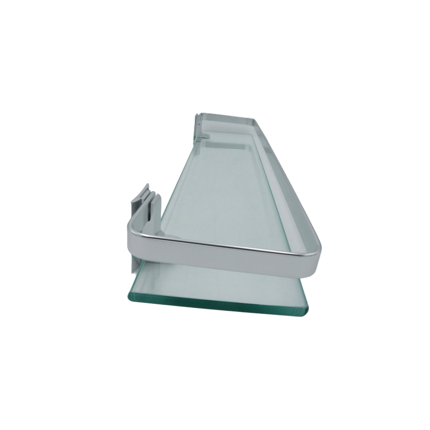 REPISA RECTA DE CRISTAL Y ALUMINIO SATINADO 60 CM. METALFLU 70212