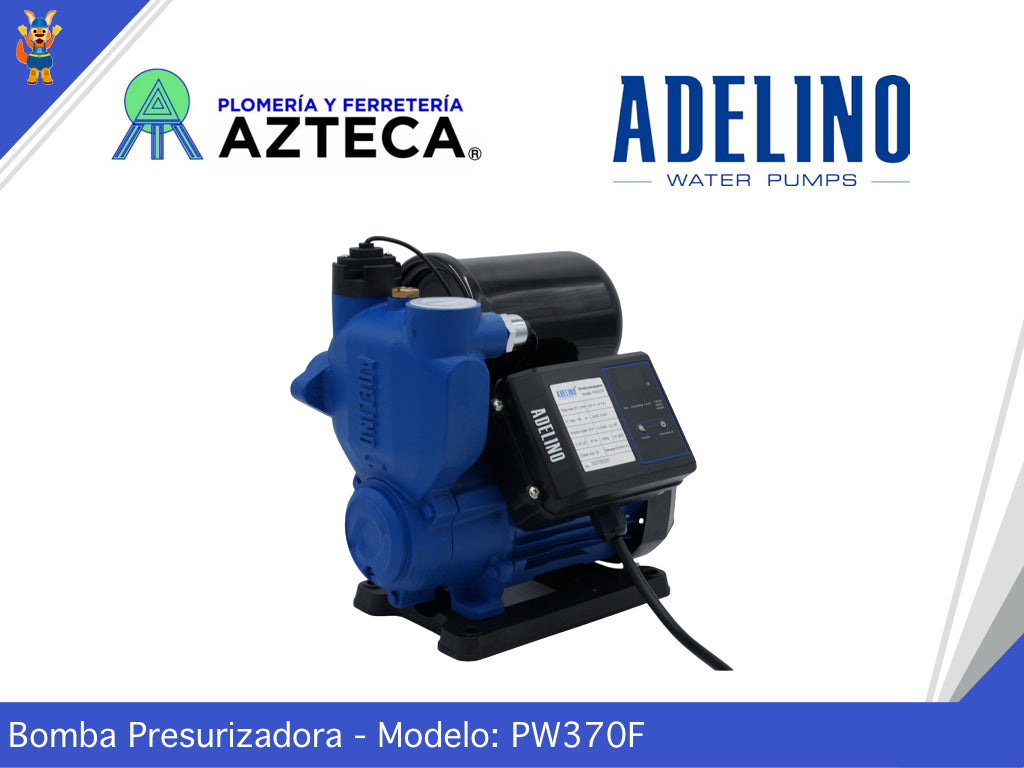 BOMBA PRESURIZADORA ADELINO PW370F 1/2HP 127V
