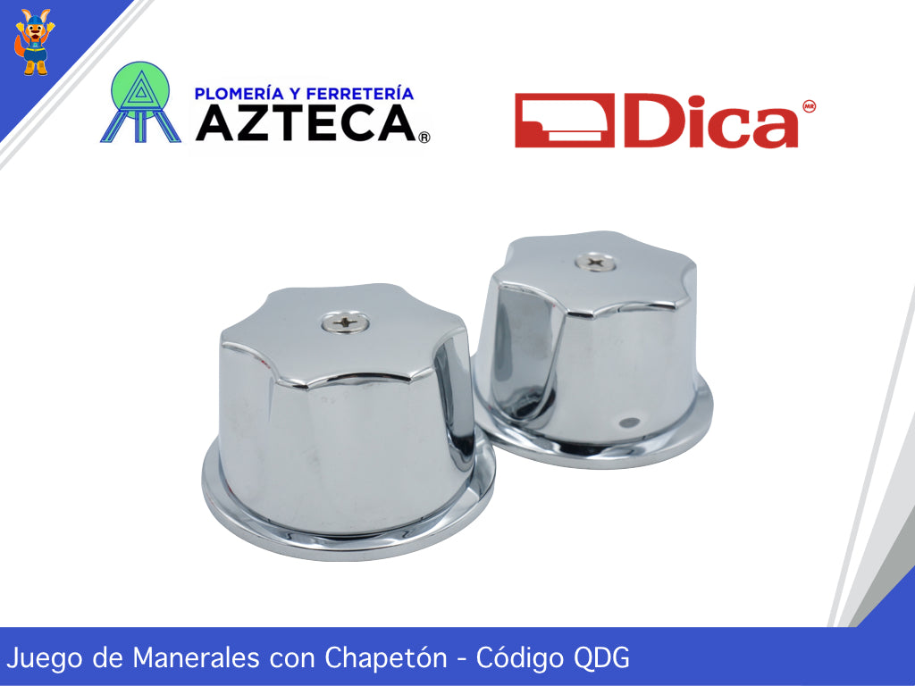 JUEGO DE MANERALES GRANDE CON CHAPETON CLASICO METALICO DICA QDG