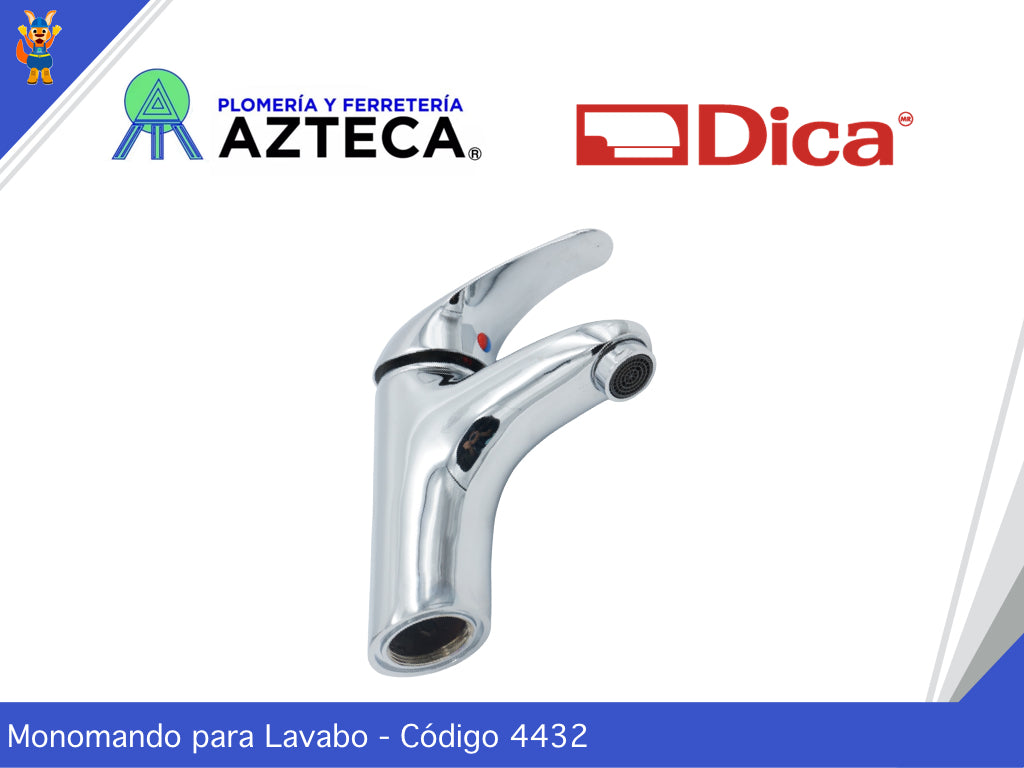 MEZCLADORA MONOMANDO ECOLÓGICO PARA LAVABO DICA 4432