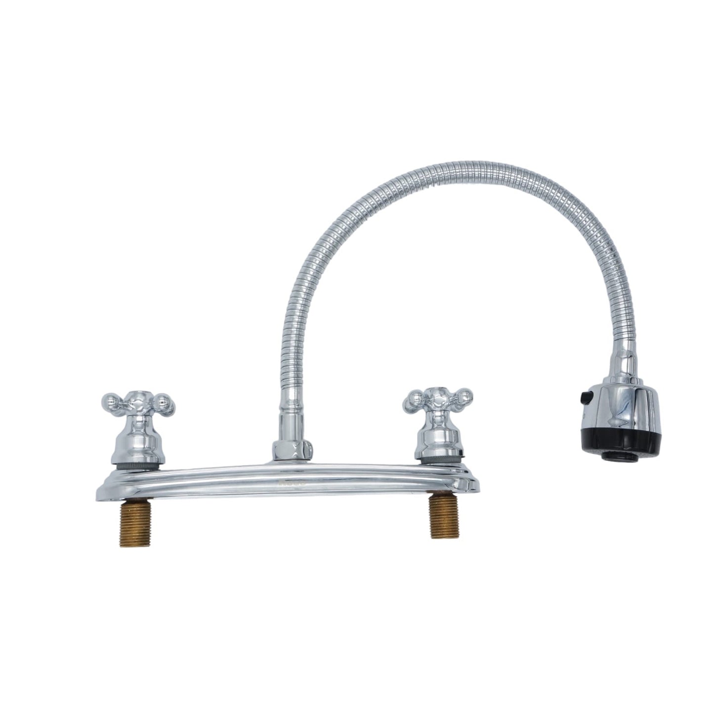 MEZCLADORA 8" PARA FREGADERO CROMADA PICO FLEXIBLE RUGO 8-CRF