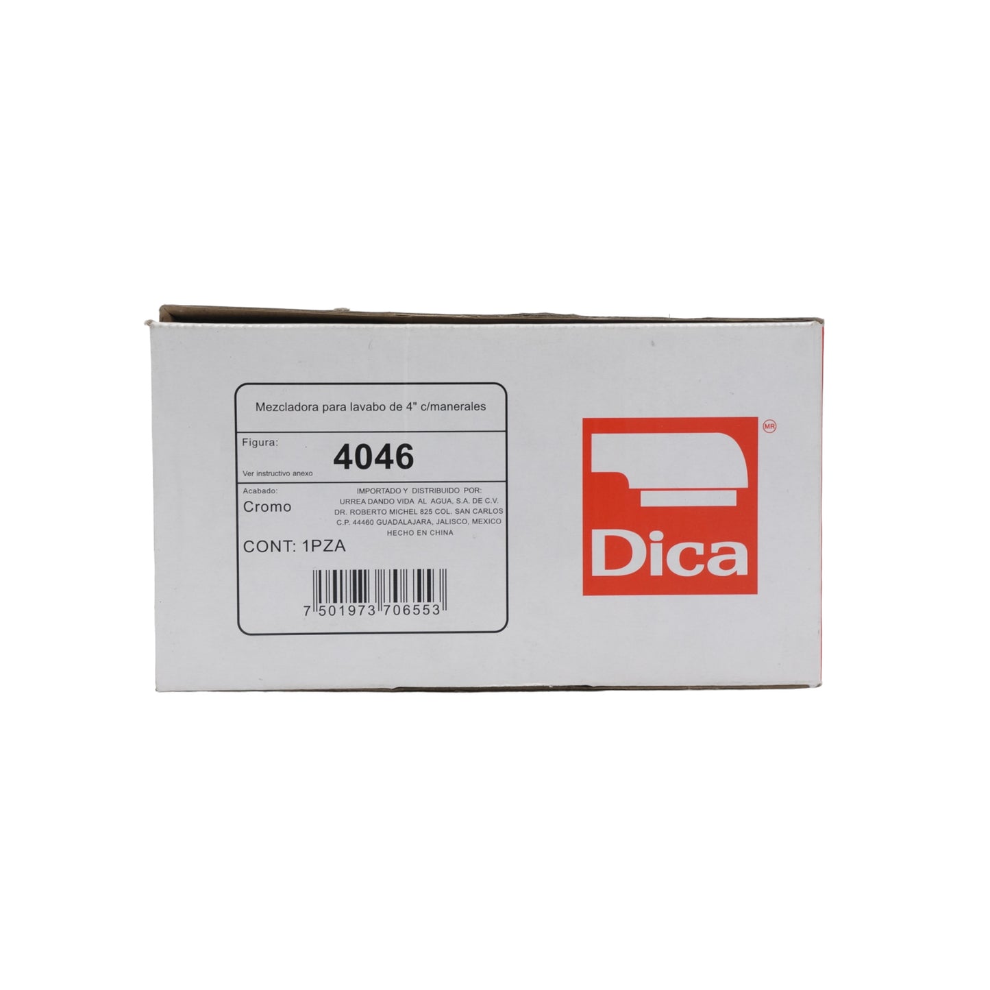 MEZCLADORA 4" PARA LAVABO CUBIERTA Y MANERALES DICA 4046