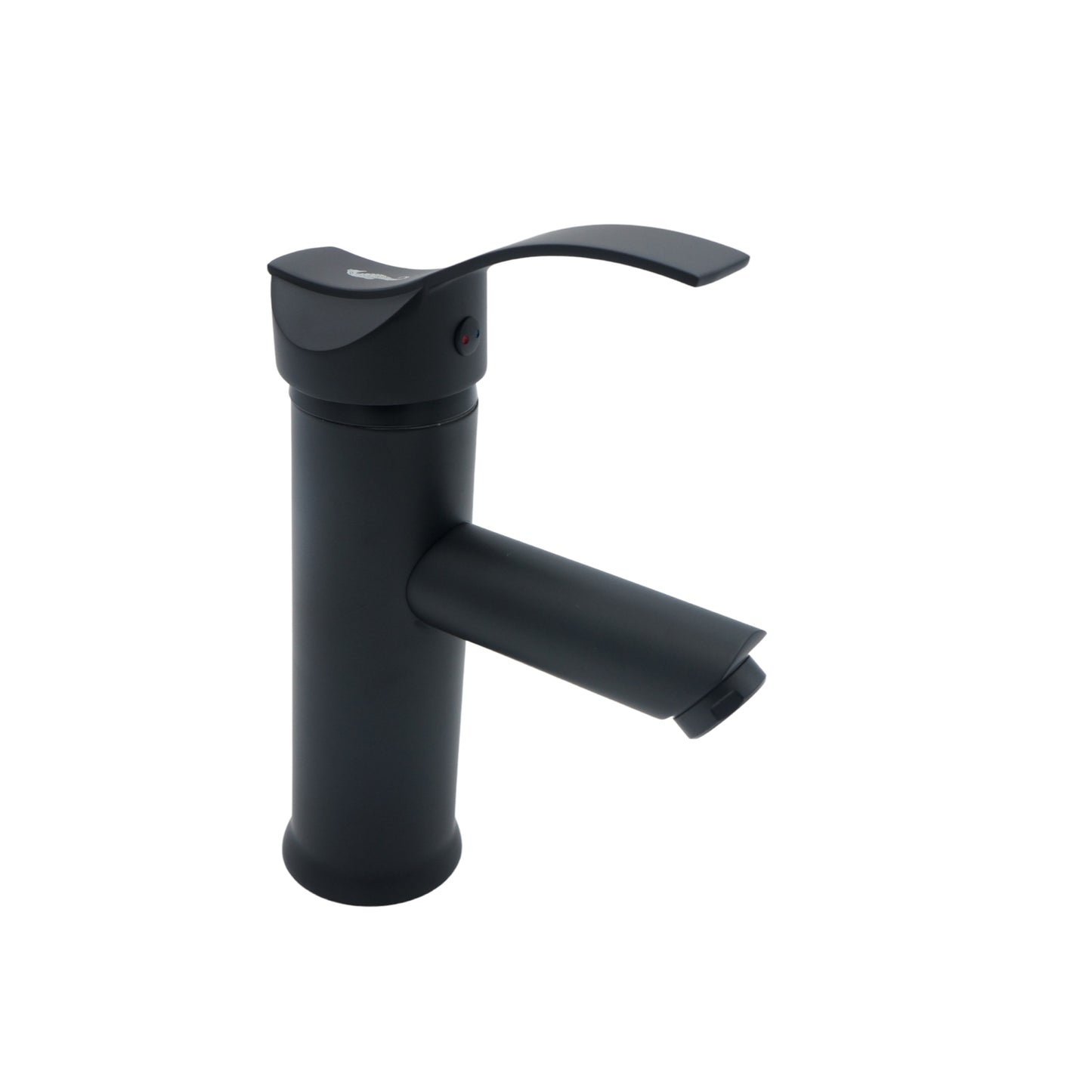 MEZCLADORA MONOMANDO BAJO PARA LAVABO NEGRO MATE RUGO 23-MNC