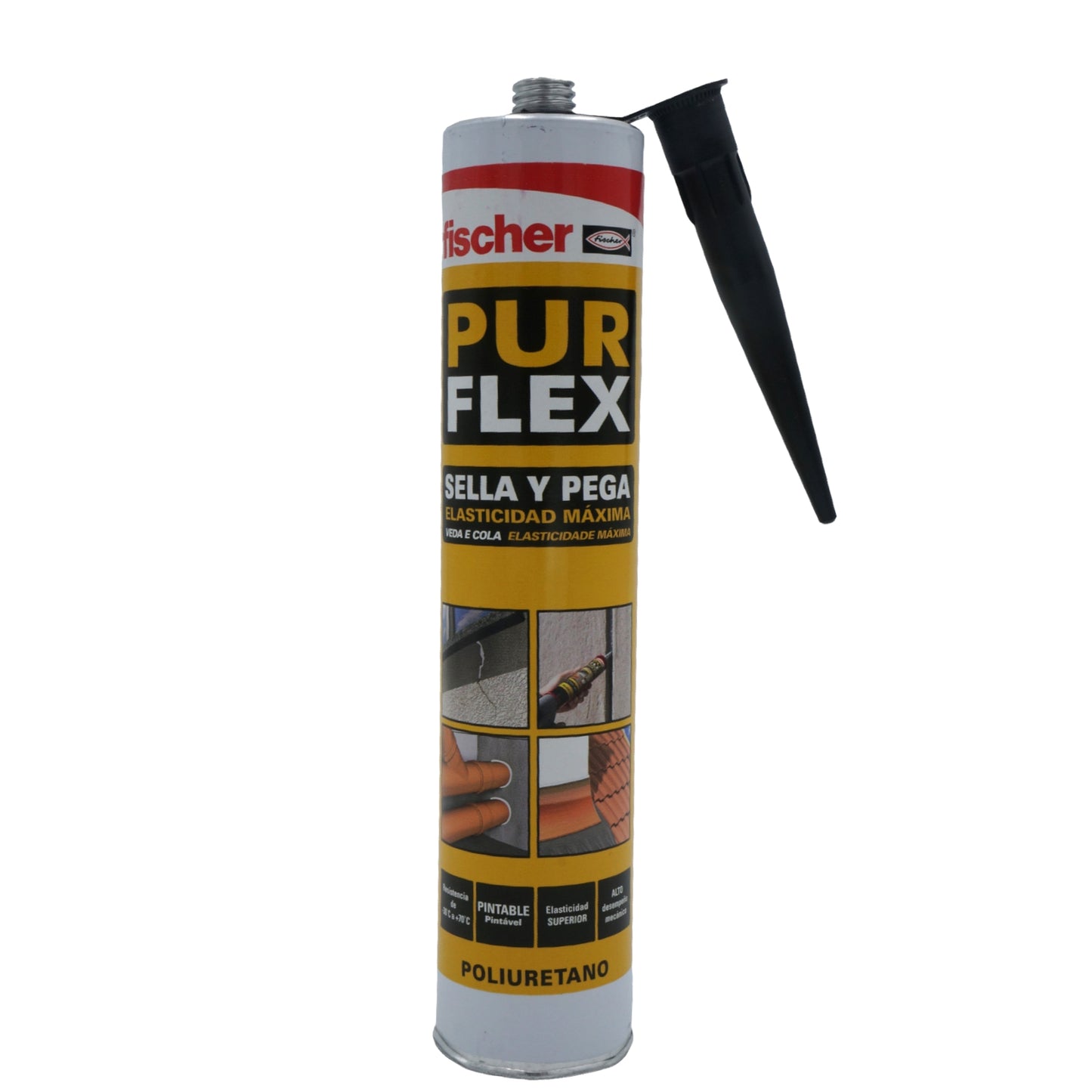 POLIURETANO FISCHER NEGRO 300 ML