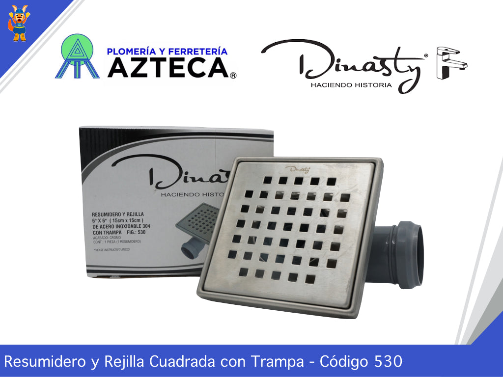 RESUMIDERO Y REJILLA ACERO INOXIDABLE 150MM DINASTY 530