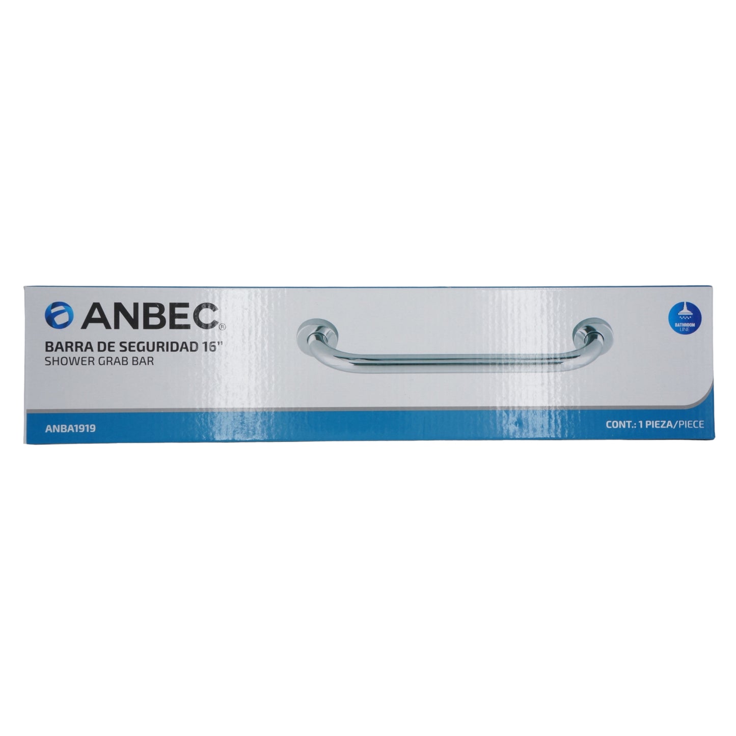 BARRA DE SEGURIDAD 16" ACERO INOXIDABLE CROMADO ANBEC ANBA1919