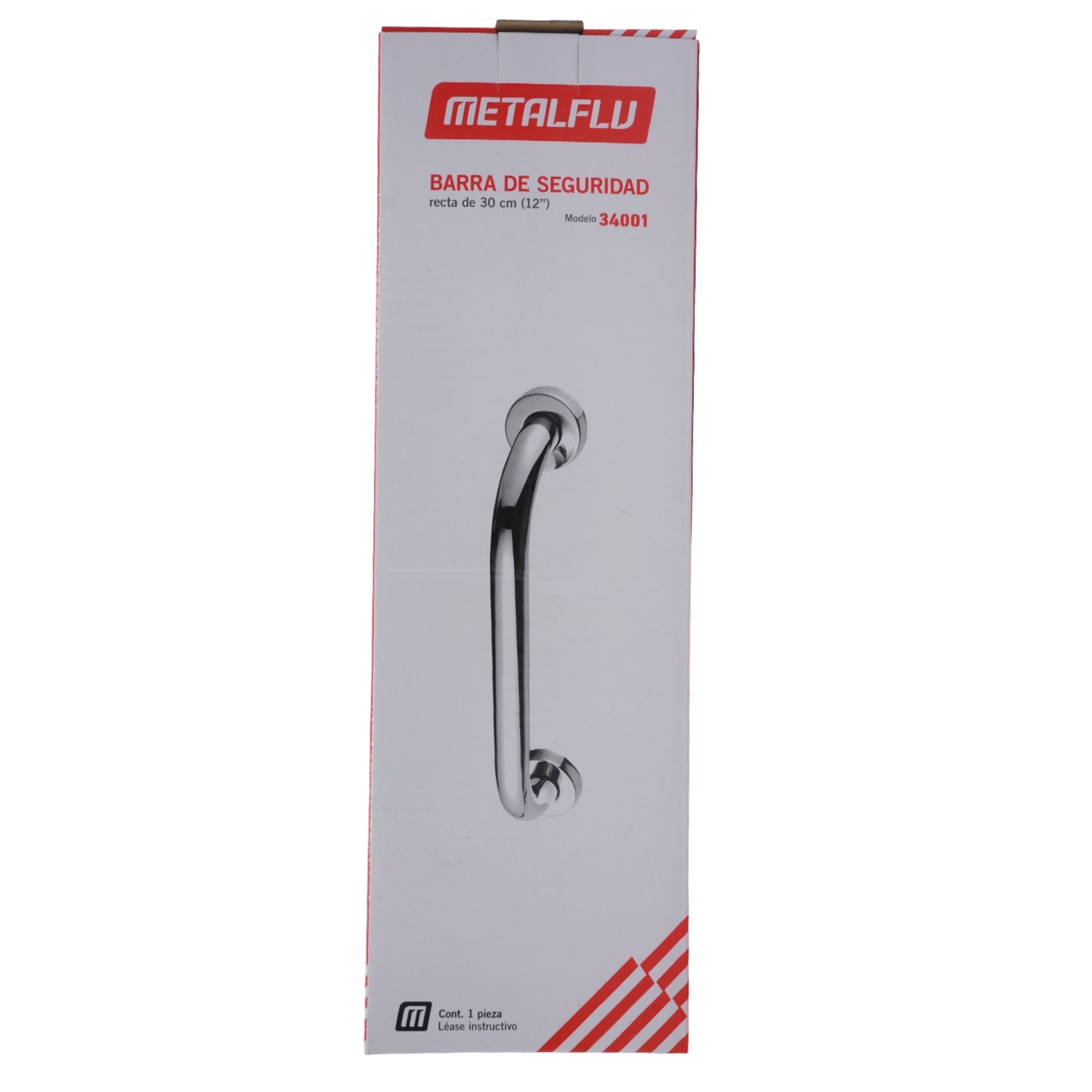 BARRA DE SEGURIDAD 12" ACERO INOXIDABLE CROMADO METALFLU 34001