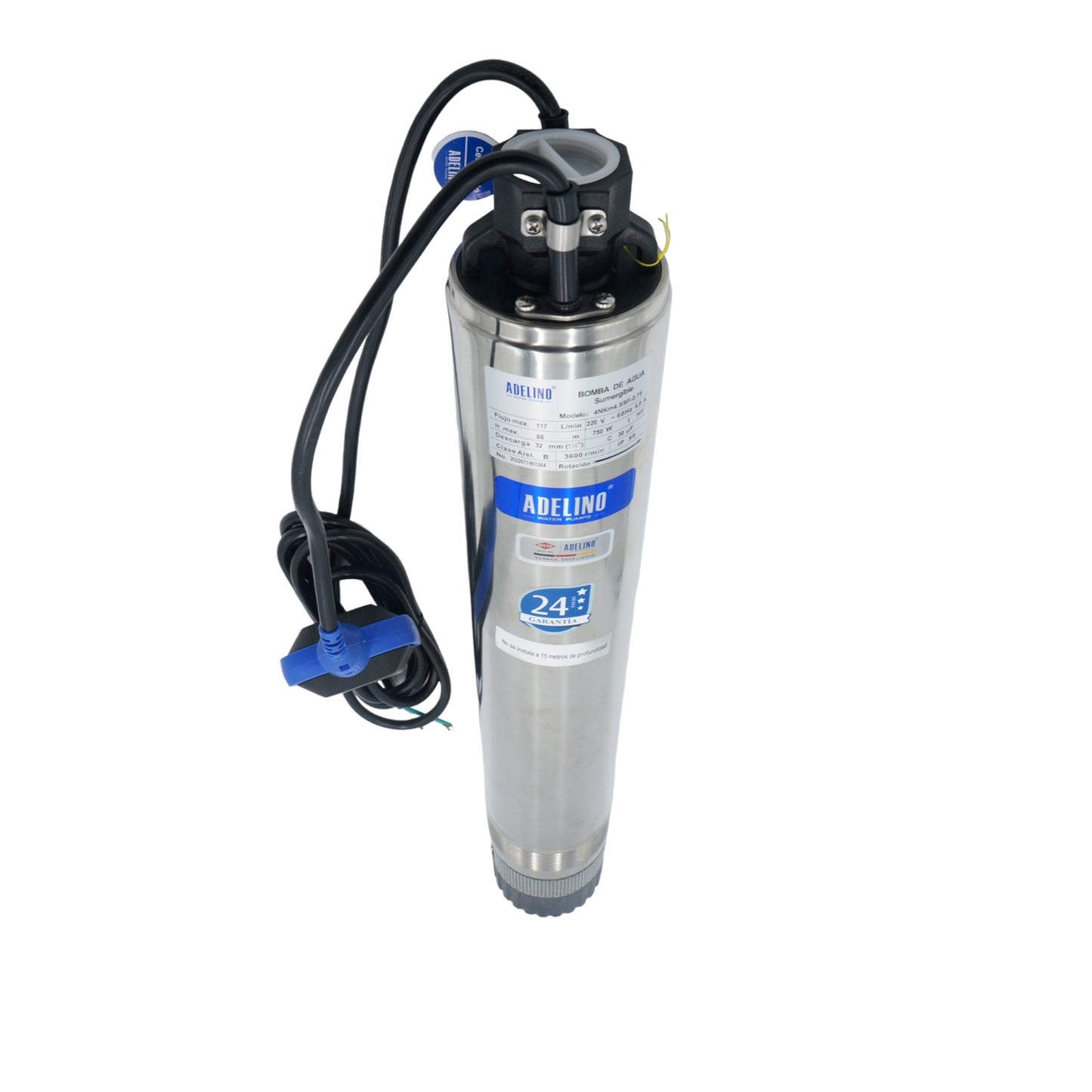 BOMBA SUMERGIBLE ADELINO 1HP 127V