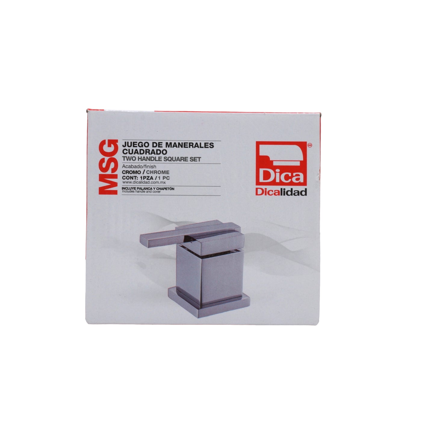 JUEGO DE MANERALES CUADRADO CROMADO URREA MSG