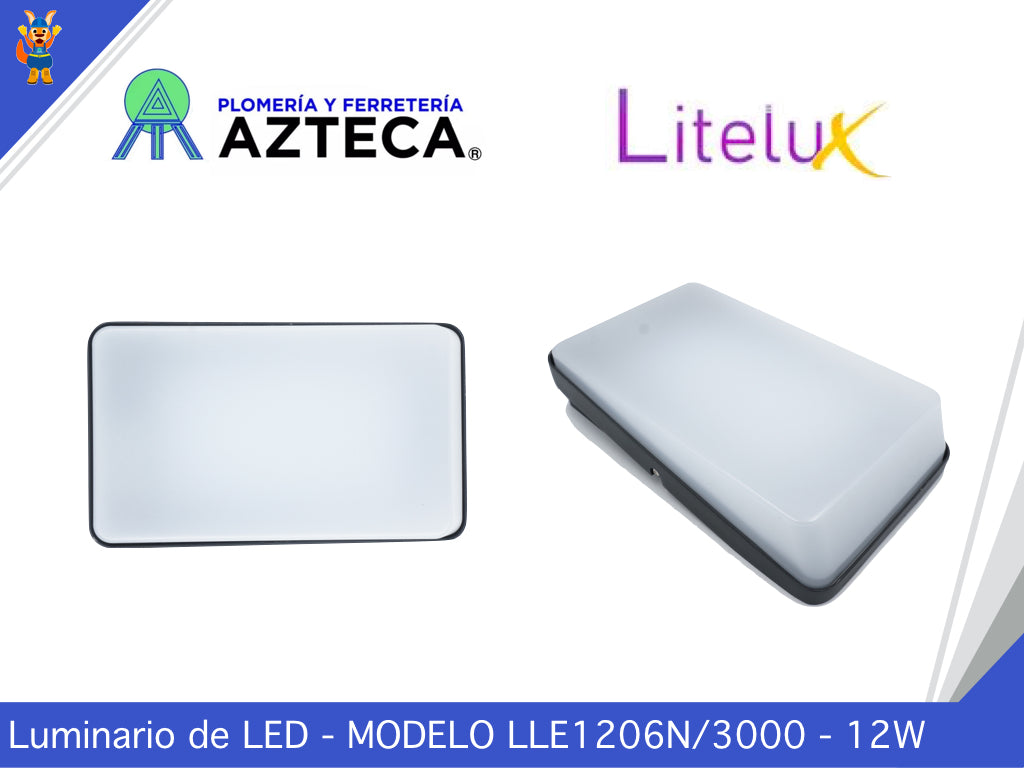 LUMINARIO ARBOTANTE DE MURO PARA INTERIOR Y EXTERIOR LITELUX 14W LLE1206N/3000