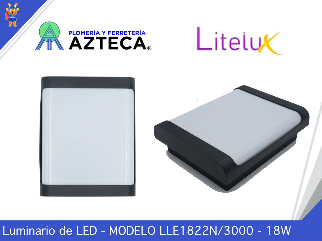 LUMINARIO ARBOTANTE DECORATIVO PARA EXTERIOR E INTERIOR LITELUX 18W LLE1822N/3000
