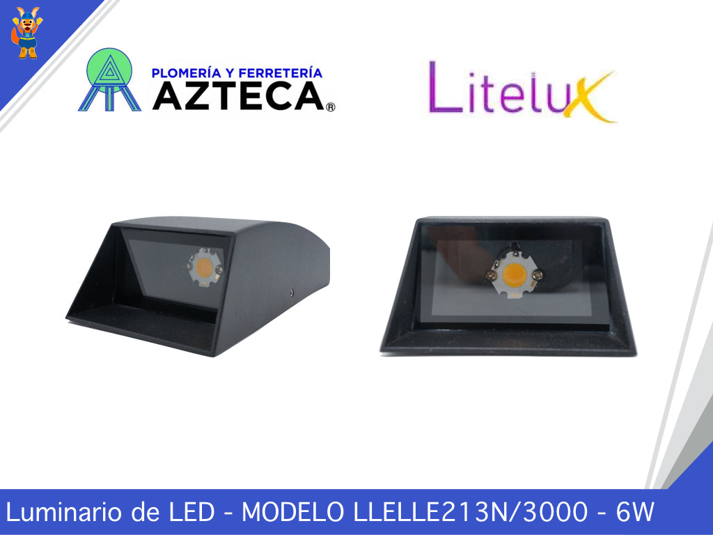 LUMINARIO ARBOTANTE DE MURO PARA INTERIOR Y EXTERIOR LITELUX 6W LLE213N/3000
