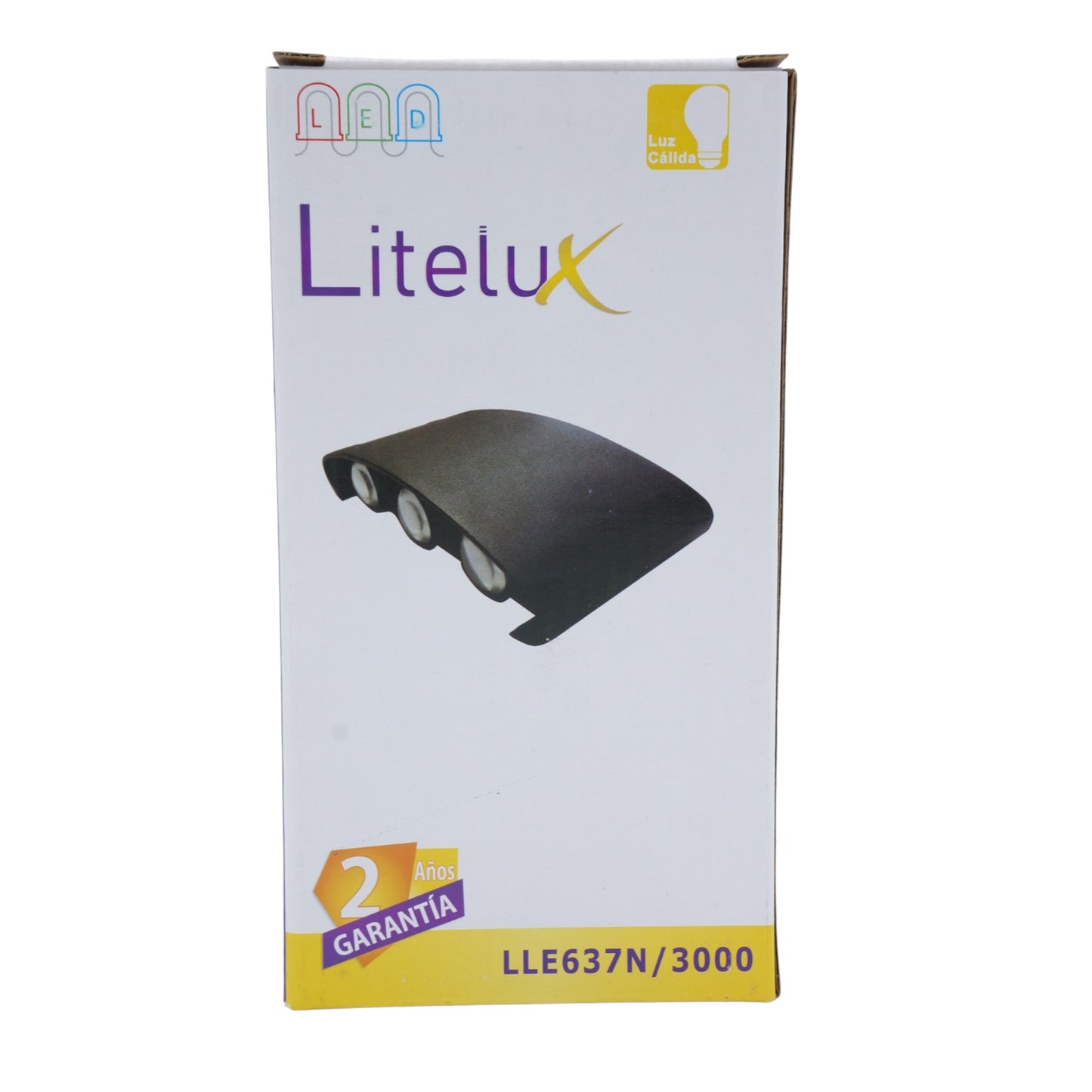 LUMINARIO ARBOTANTE DE MURO PARA INTERIOR Y EXTERIOR LITELUX 6W LLE637N/3000