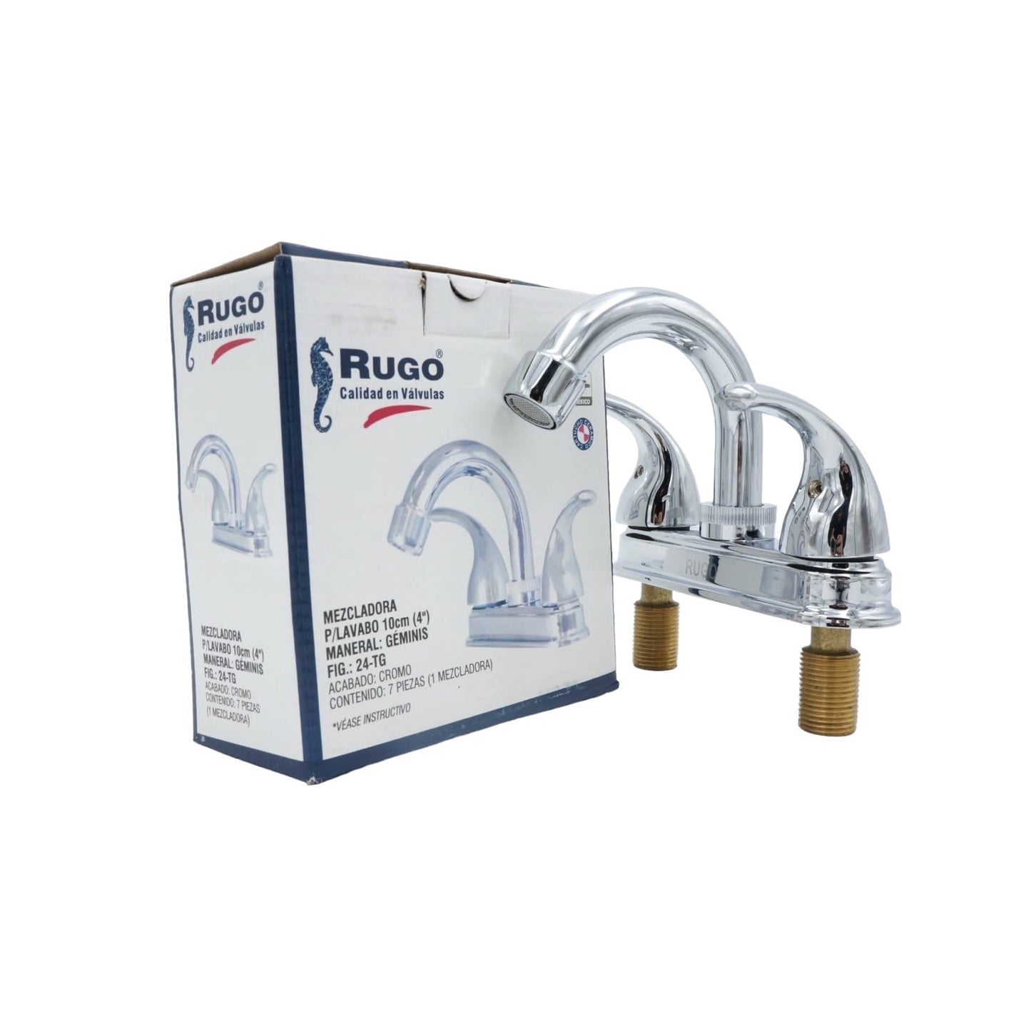 MEZCLADORA 4 PULGADAS CROMADA PARA LAVABO 24-TG