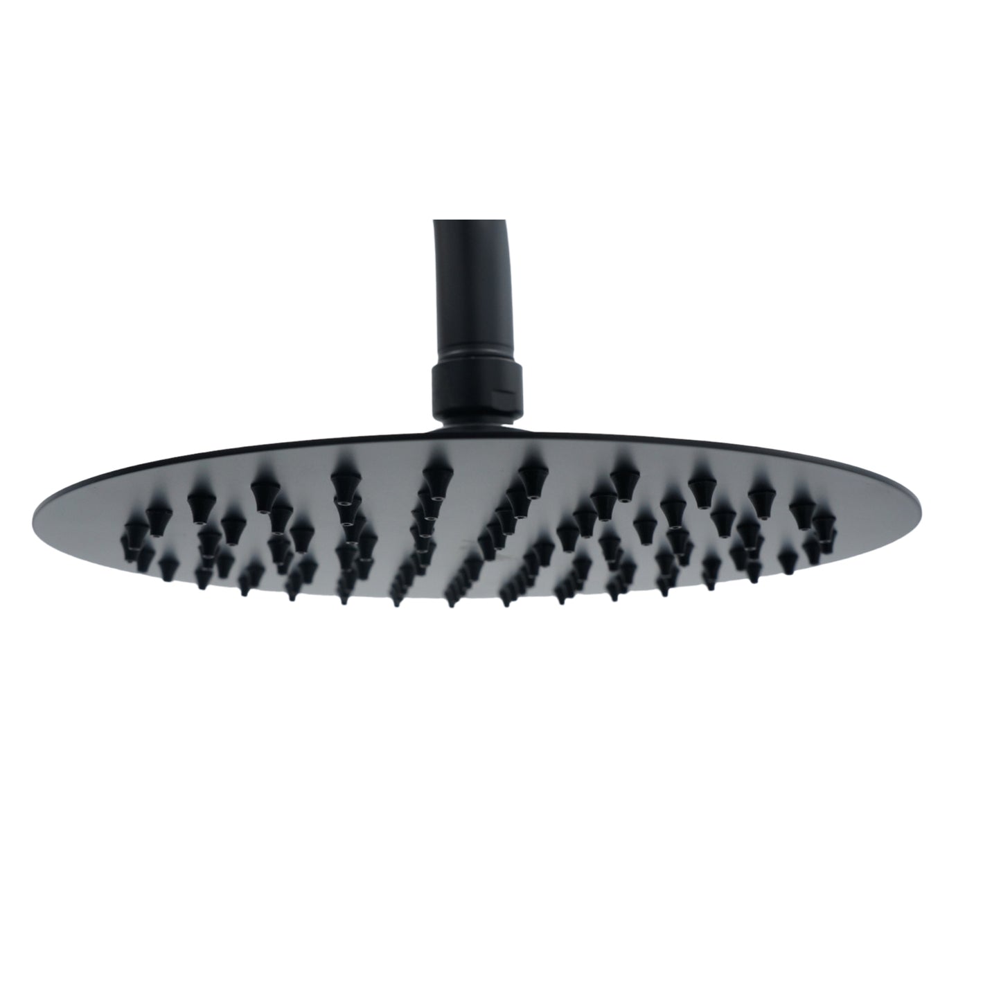 REGADERA REDONDA 8" ACERO INOXIDABLE NEGRO MATE CON BRAZO DINASTY