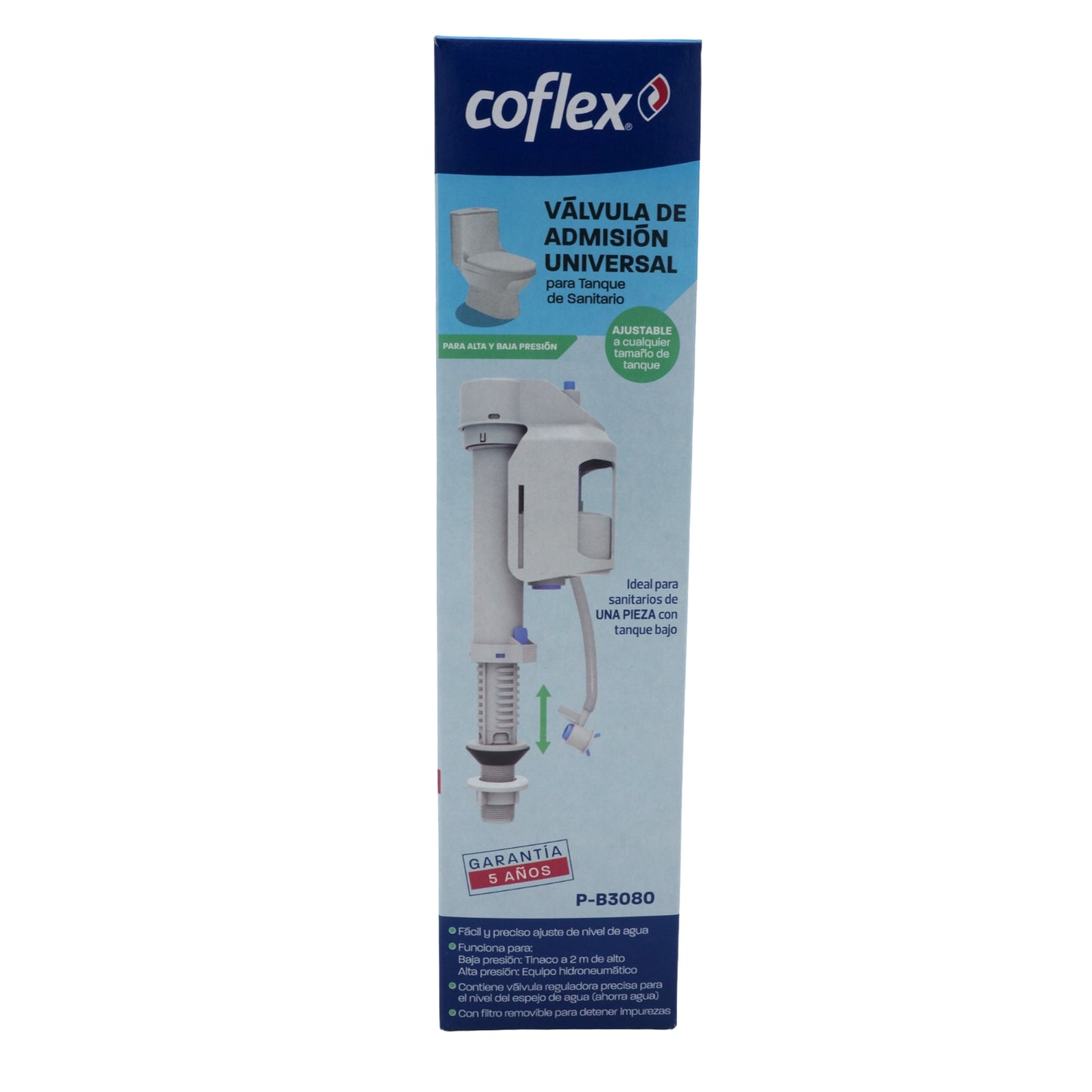 VALVULA DE ADMISION UNIVERSAL PARA TANQUE DE SANITARIO COFLEX P-B3080