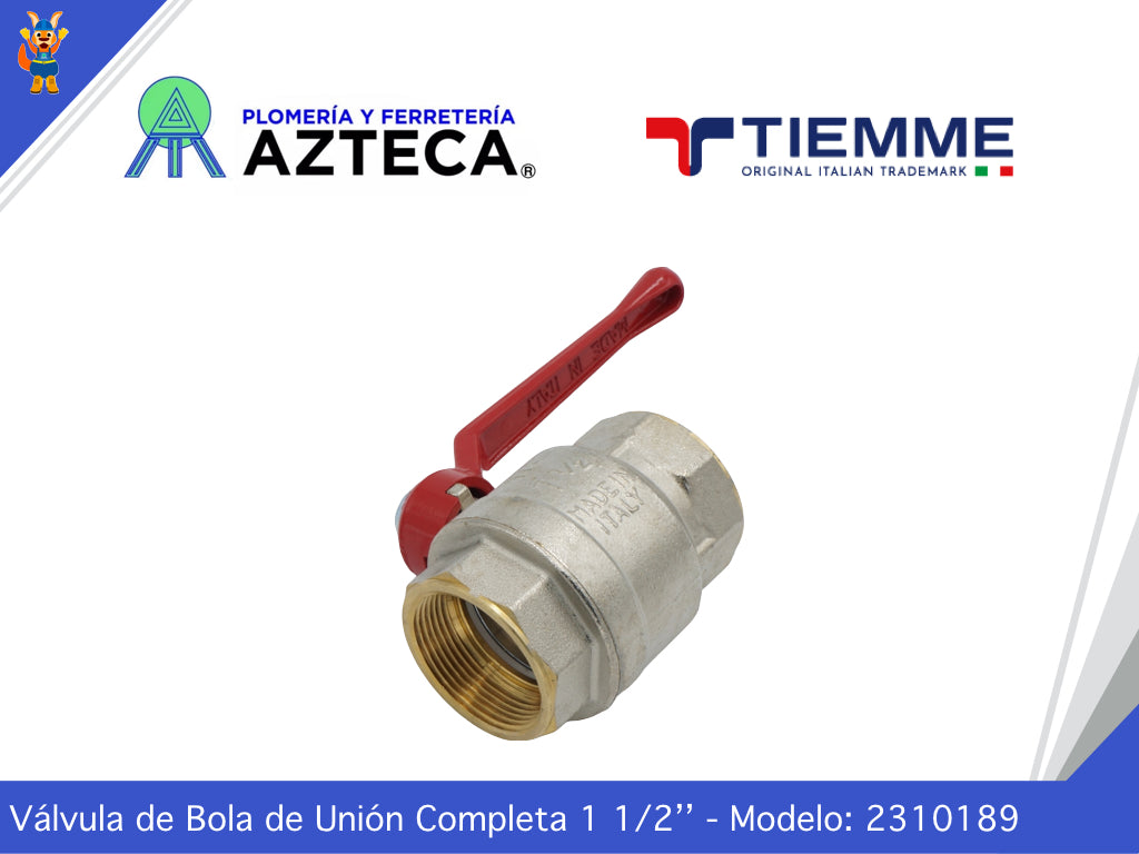 VALVULA DE ESFERA SCIROCCO 1 1/2