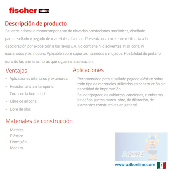 ADHESIVO FISCHER MS EXPRESS NEGRO 290ml