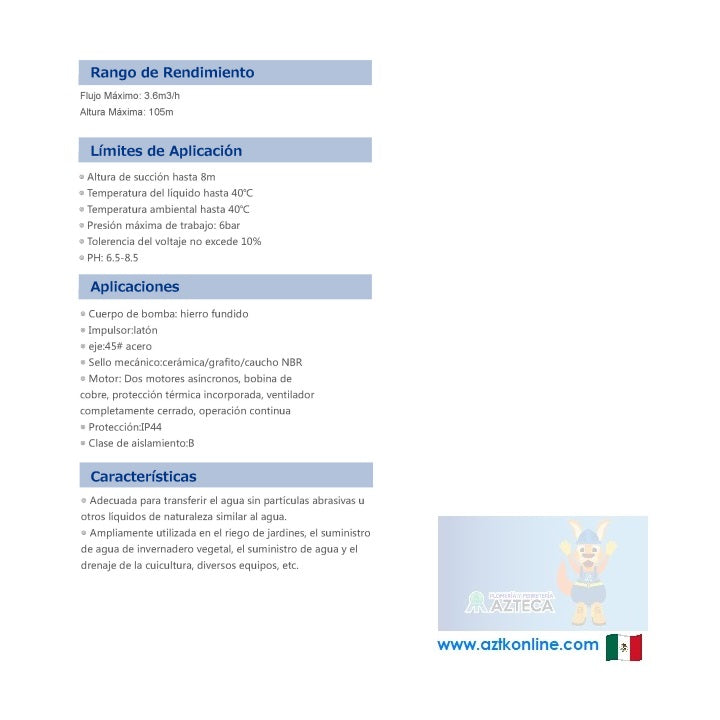 BOMBA PERIFERICA ADELINO QB60L1 1/2HP 115V