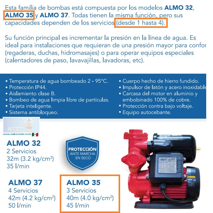 BOMBA PRESURIZADORA ALMO (ALMO 35)