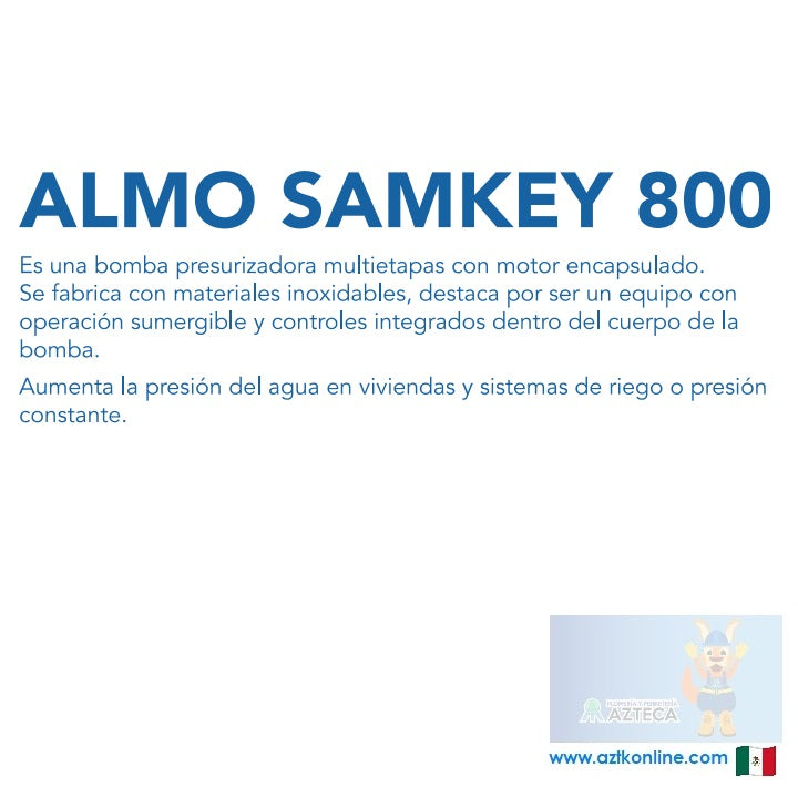 PRESURIZADOR ALMO SAMKEY800 CON TANQUE PRECARGADO 2 LITROS