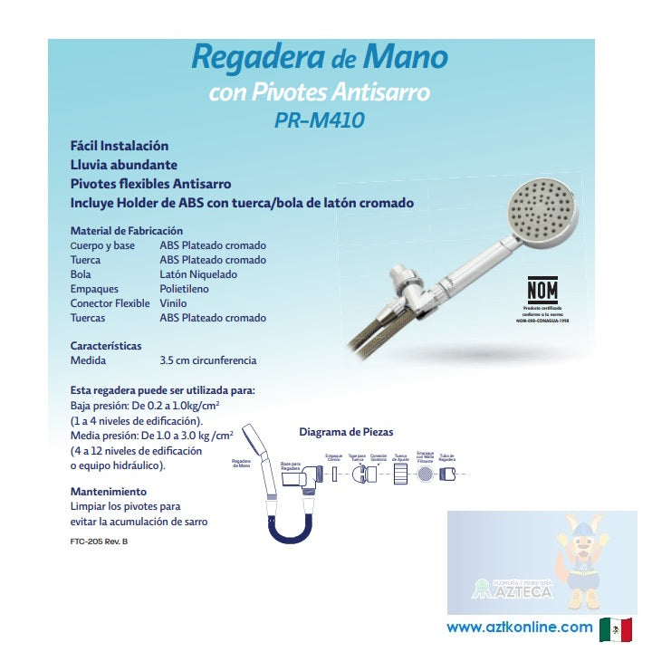 REGADERA DE MANO COFLEX PR-M410