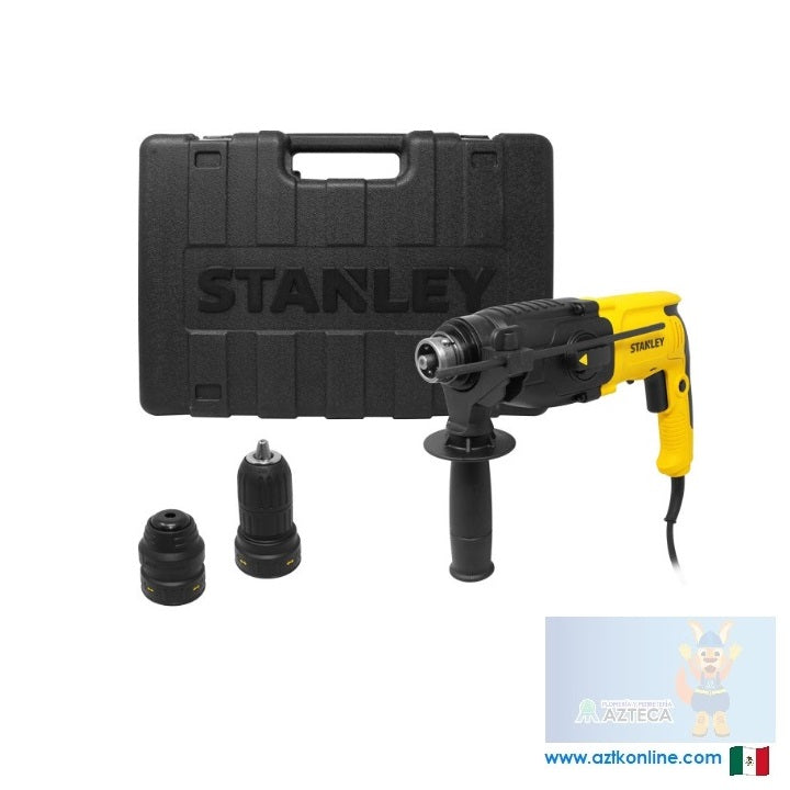 ROTOMARTILLO SDS PLUS 800W ROTACION PERCUSION CINCELADO STANLEY SHR264K