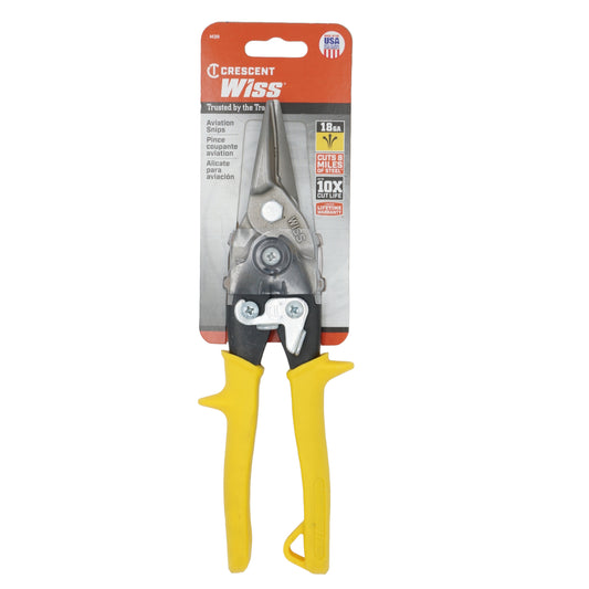 TIJERA AVIACION CRESCENT RECTA 9 3/4" (AMARILLA)