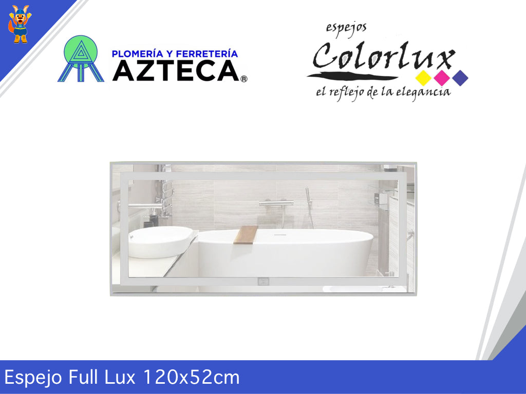 ESPEJO FULL LUX 120x52CM LUZ LED COLORFLUX 0063