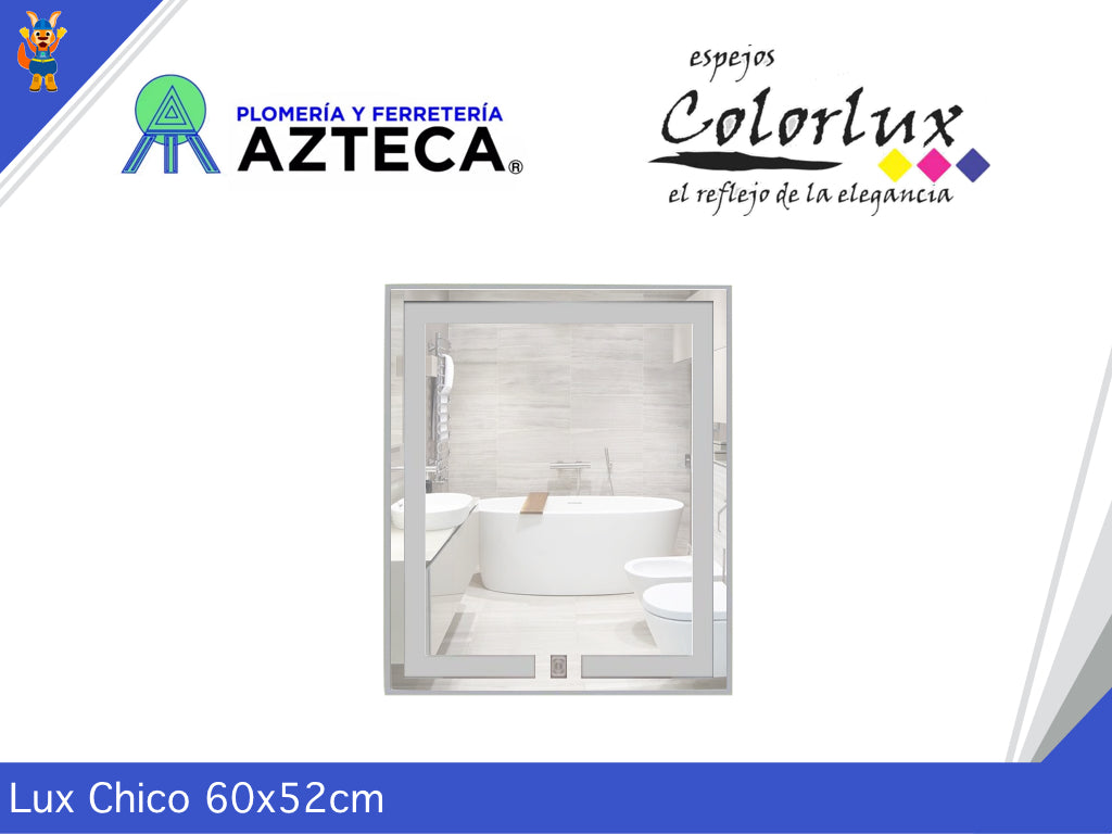 ESPEJO LUX CHICO 60x52CM LUZ LED COLORFLUX 0061