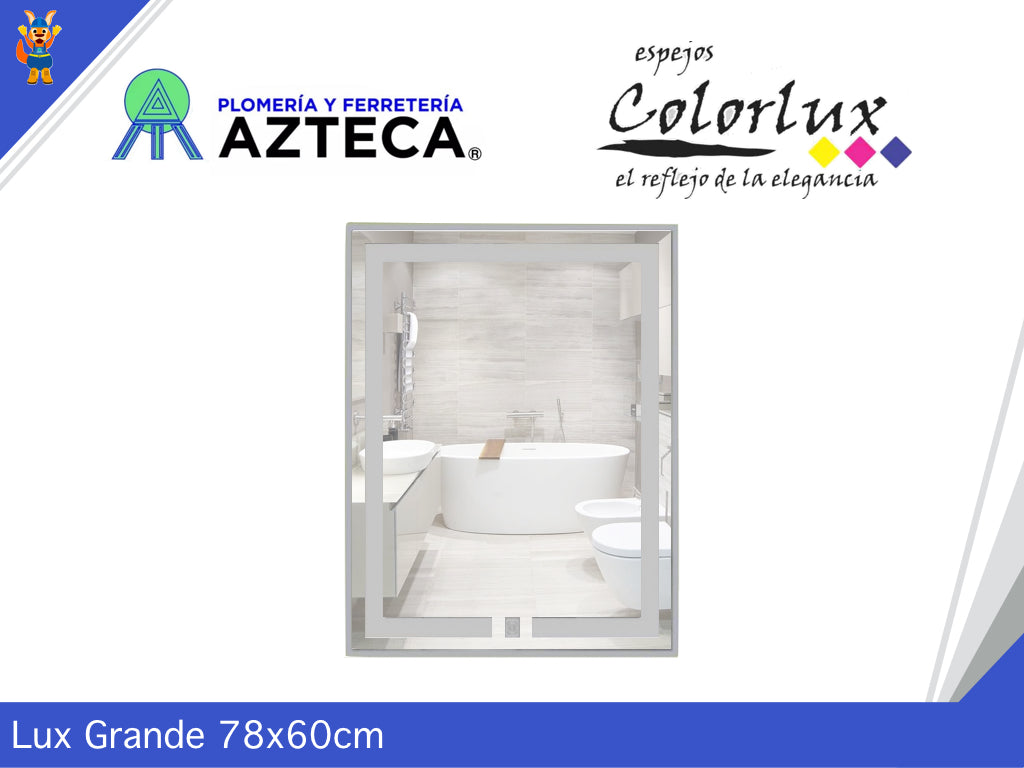 ESPEJO LUX GRANDE 78x60CM LUZ LED COLORFLUX 0060