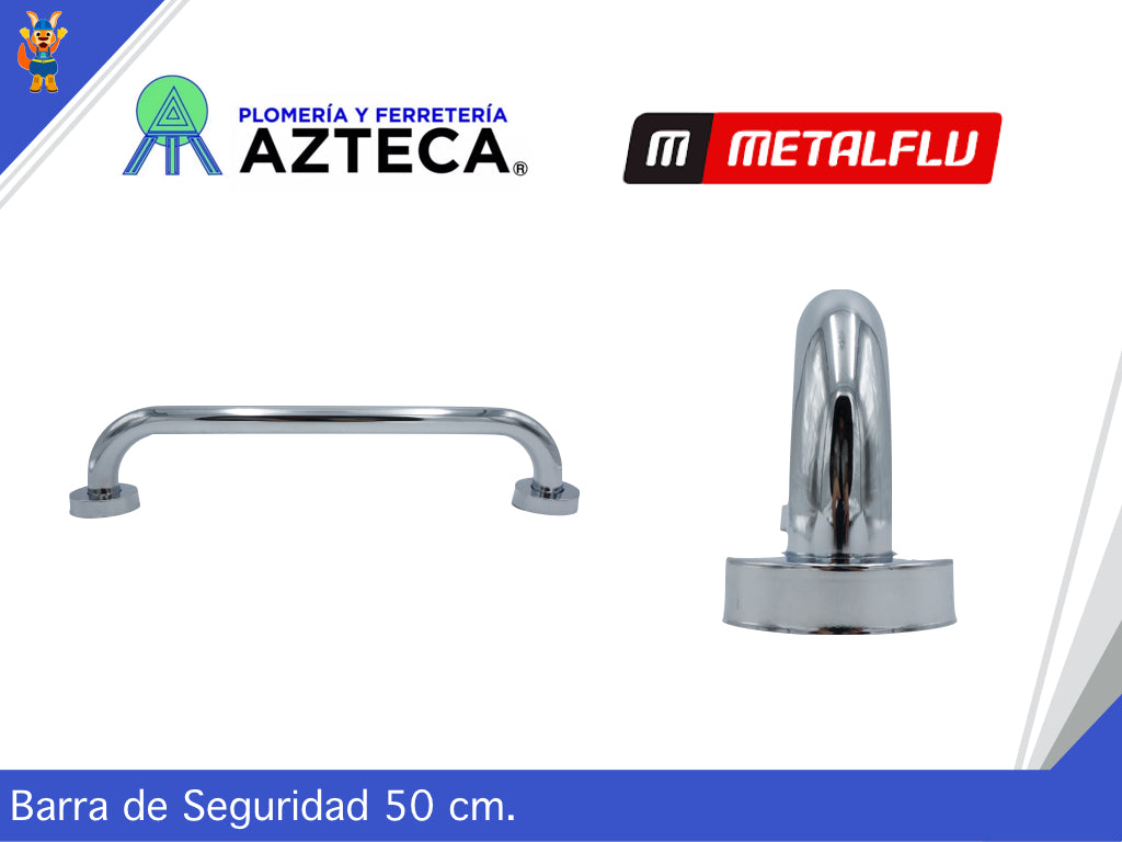 BARRA DE SEGURIDAD 16" ACERO INOXIDABLE CROMADO METALFLU 34002