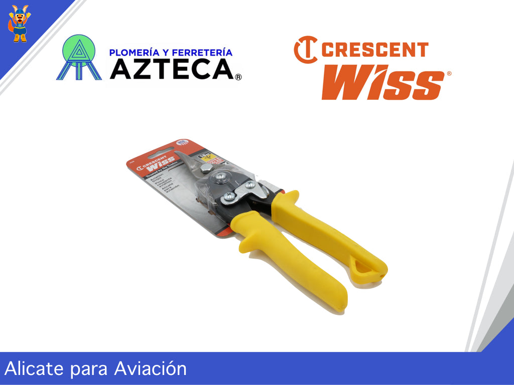 TIJERA AVIACION CRESCENT RECTA 9 3/4" (AMARILLA)
