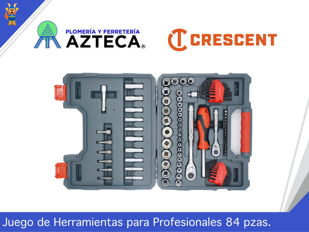 JUEGO DE HERRAMIENTAS PREPROFESIONALES PARA MECANICO 84 PIEZAS