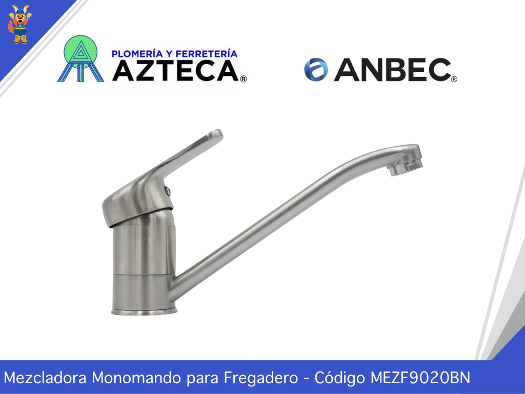 MEZCLADORA MONOMANDO PARA FREGADOR BAJO ANBEC MEZF9020BN