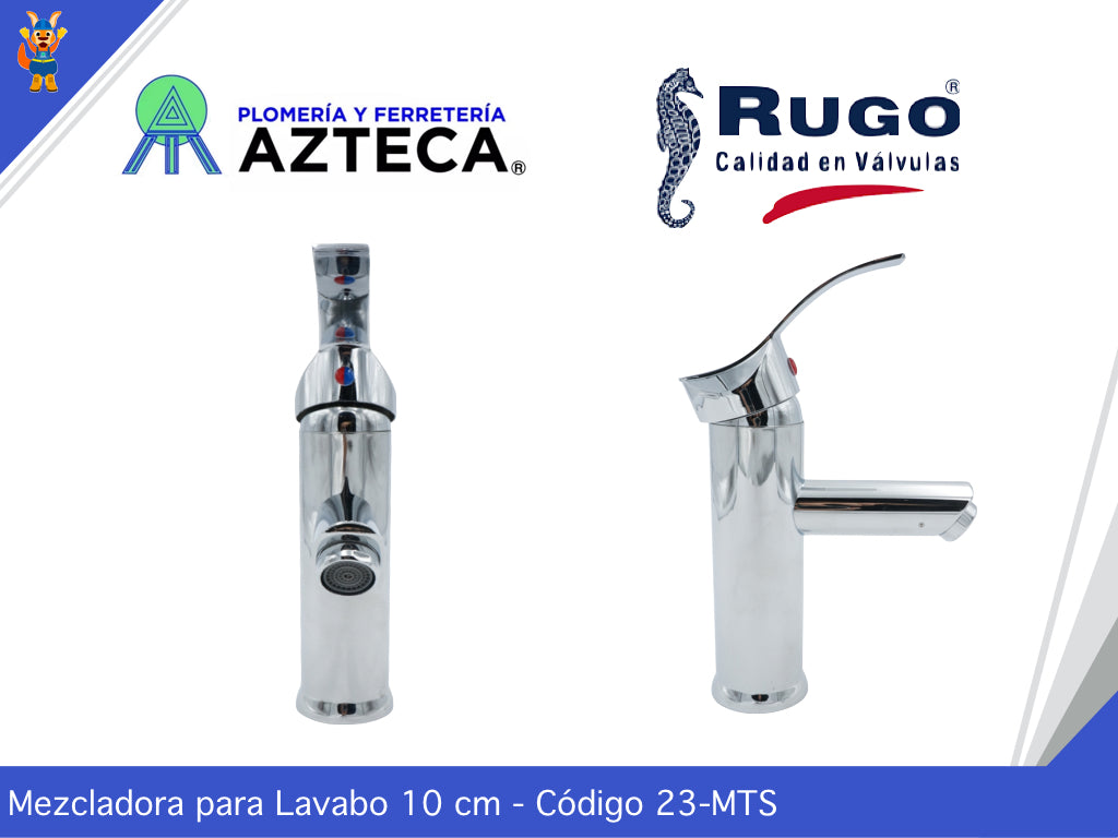 MEZCLADORA MONOMANDO PARA LAVABO CROMADO SIN CHAPETON