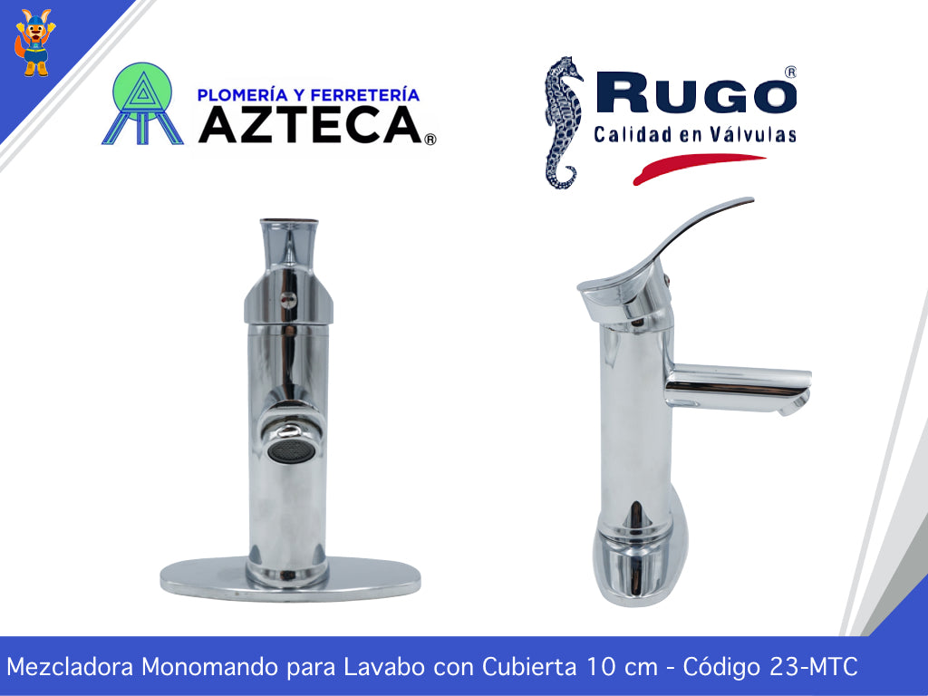 MEZCLADORA MONOMANDO BAJO PARA LAVABO RUGO 23-MTC