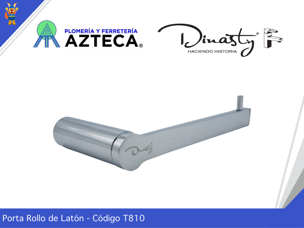 PORTA ROLLO DE LATON CROMADO DINASTY T810