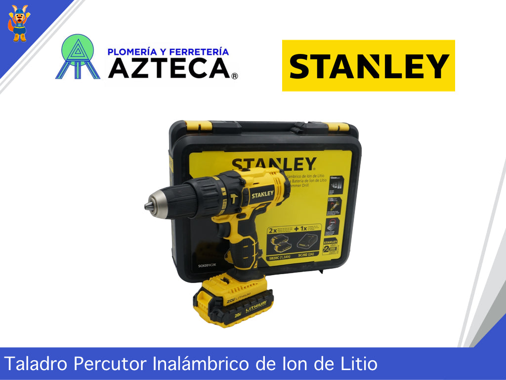 ROTOMARTILLO STANLEY 1/2" 20V SCH201C2K