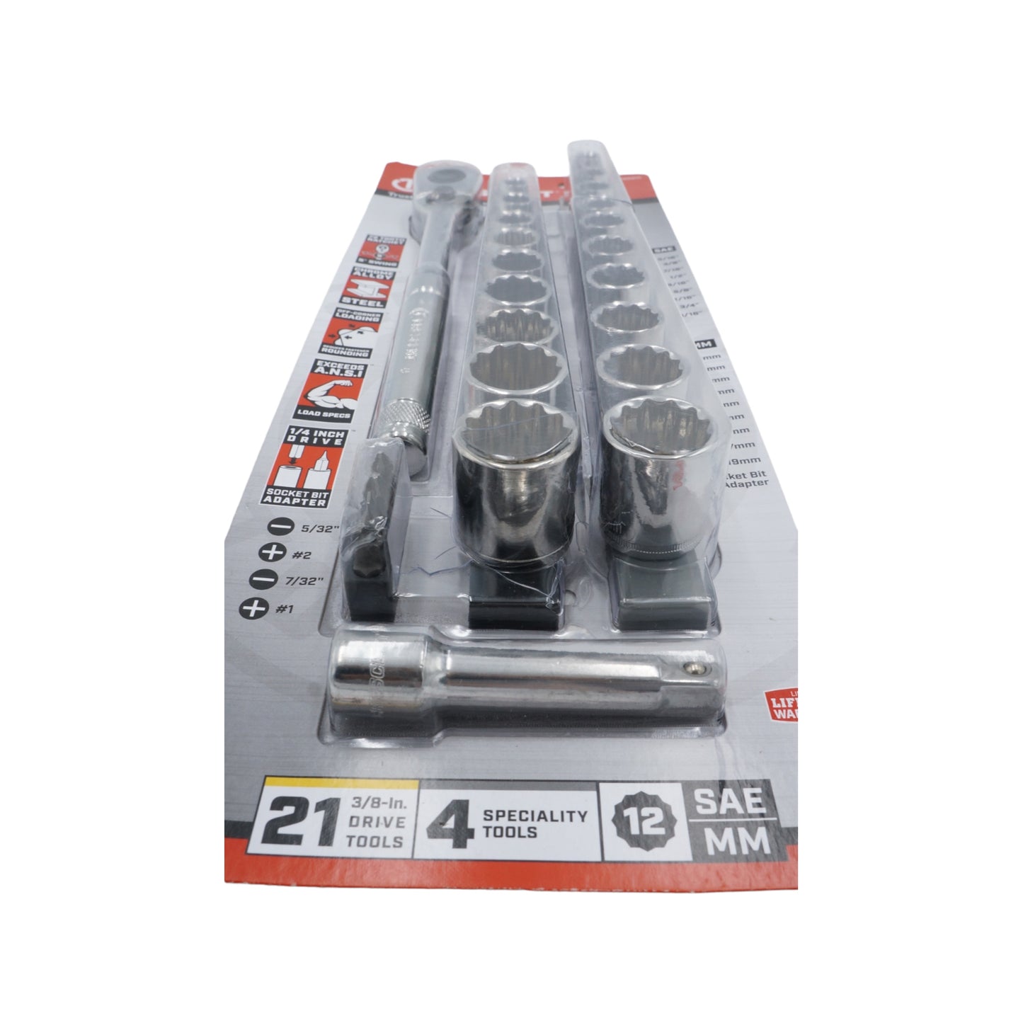JUEGO DE DADOS CRESCENT 3/8" 25 PIEZAS SAE/MM