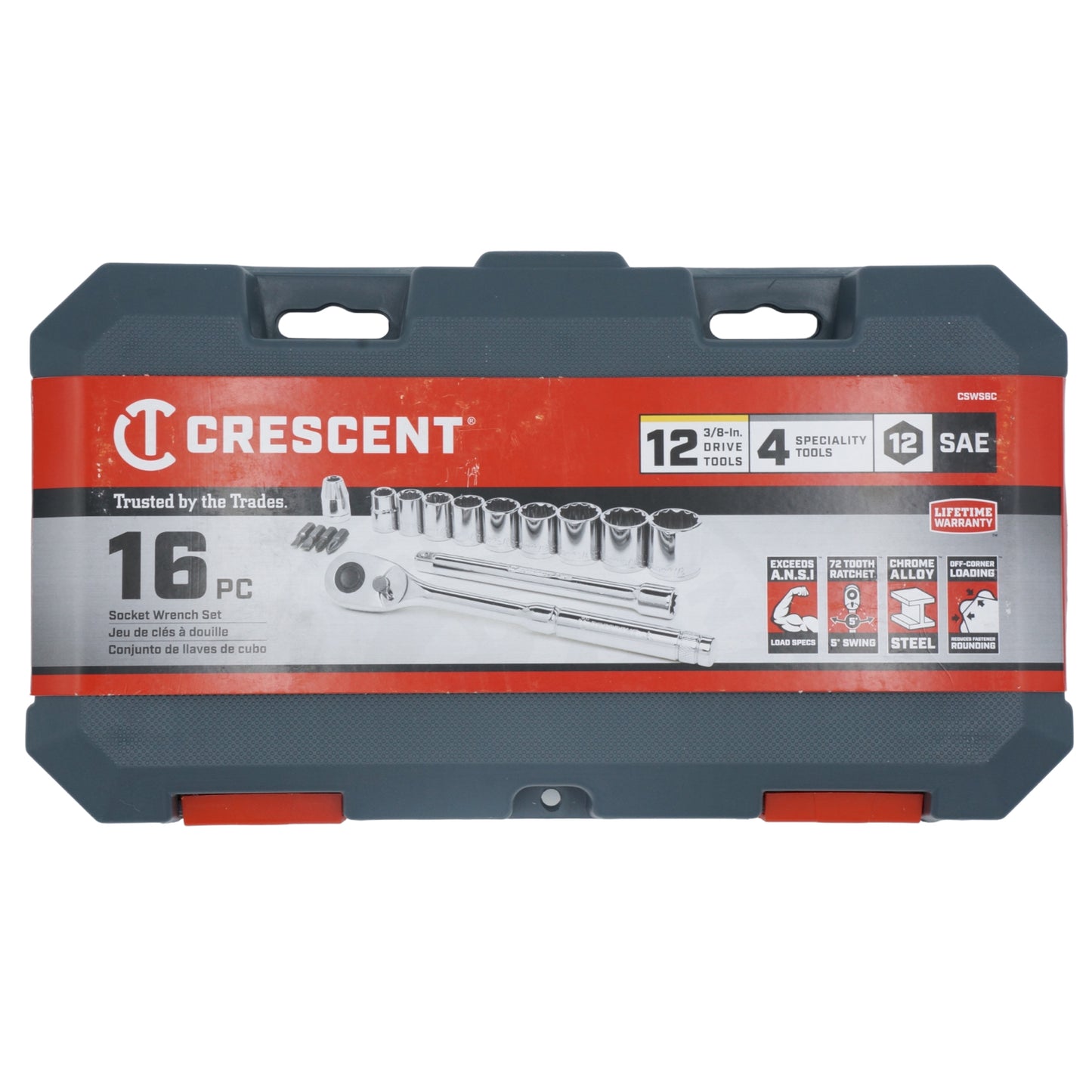 JUEGO DE DADOS CRESCENT 3/8" 16 PIEZAS