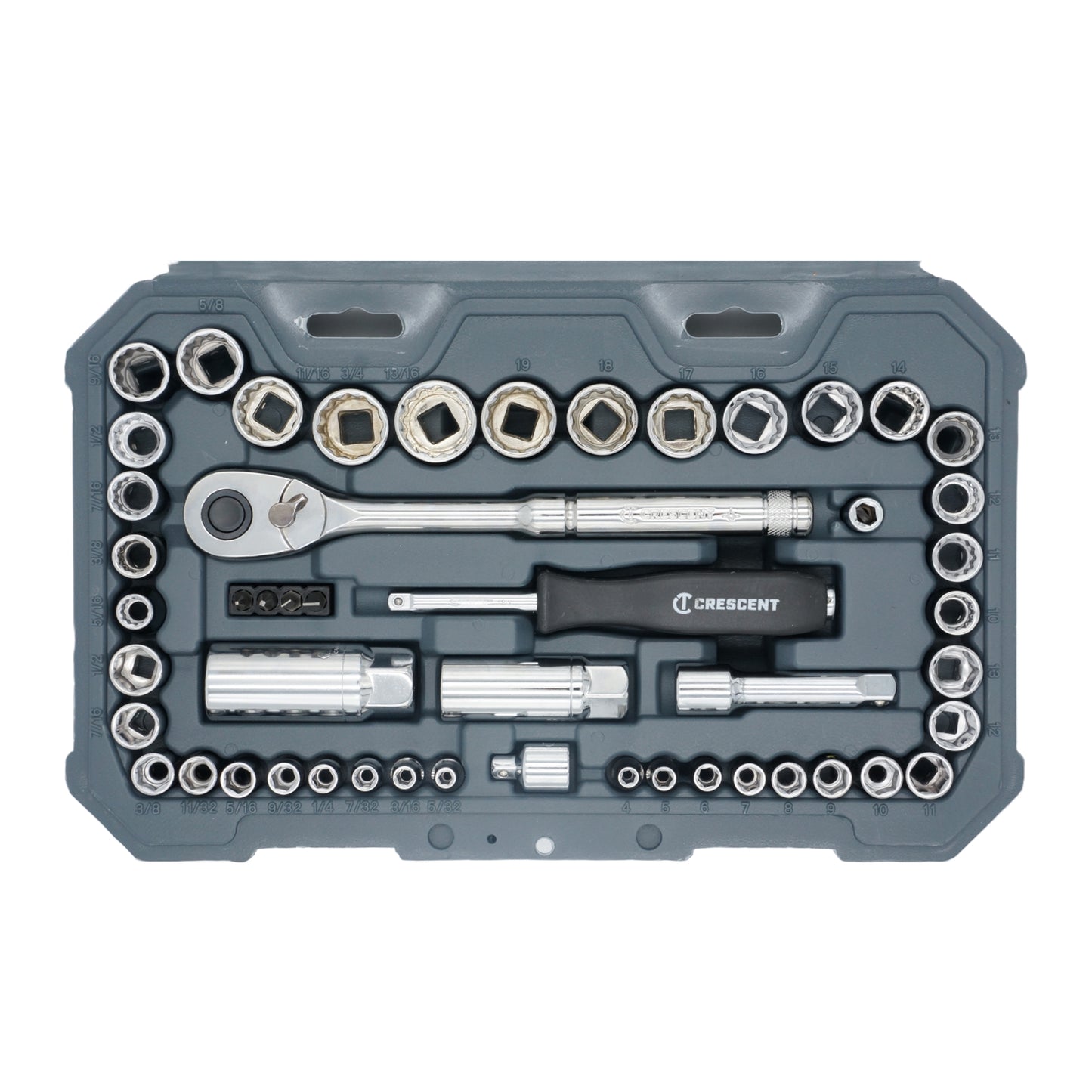 JUEGO DE  DADOS CRESCENT 3/8" 50 PIEZAS DADOS 1/4 Y 3/8