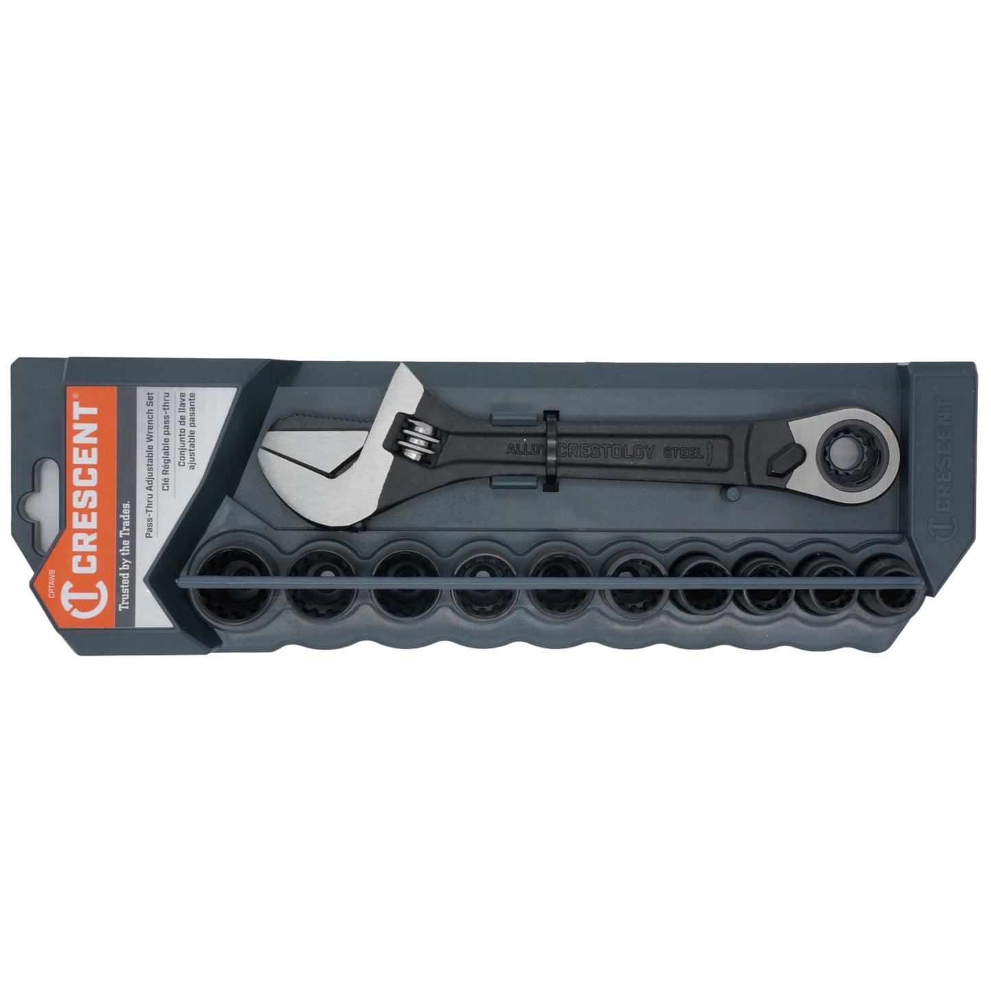 LLAVE 3-EN-1 CRESCENT AJUSTABLE STILSON MATRACA 11 PIEZAS