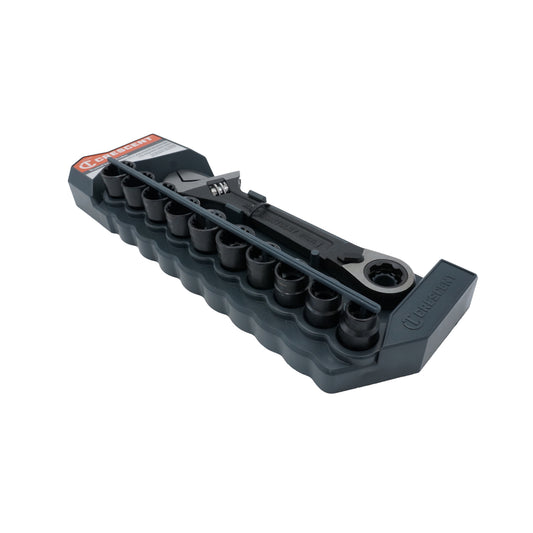LLAVE 3-EN-1 CRESCENT AJUSTABLE STILSON MATRACA 11 PIEZAS