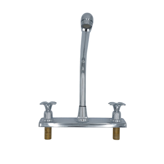 MEZCLADORA 8" PARA FREGADERO CROMADA CUBIERTA Y MANERALES ANBEC MEZF8049