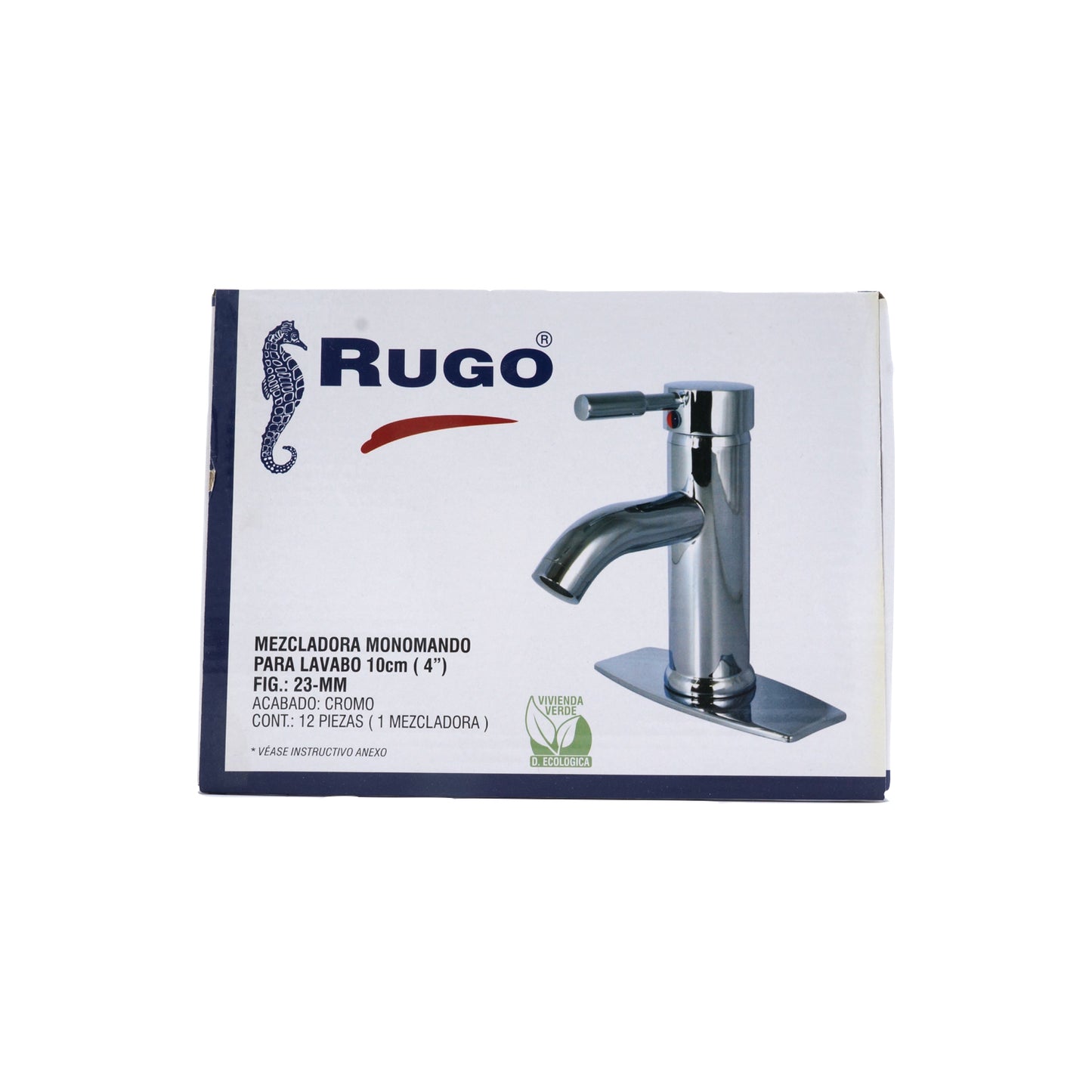 MEZCLADORA MONOMANDO CROMADA BAJO PARA LAVABO RUGO 23-MM