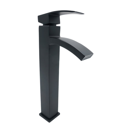 MEZCLADORA MONOMANDO PARA LAVABO NEGRO MATE ANBEC ABMM1887