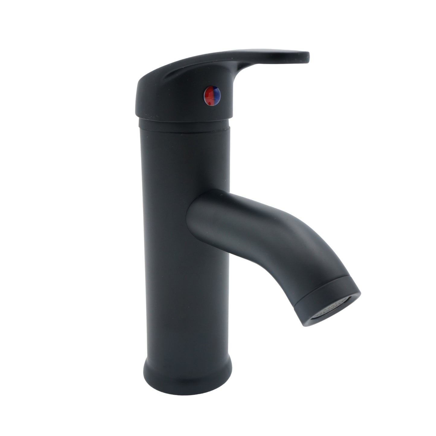 MEZCLADORA MONOMANDO ECOLOGICO CORTO PARA LAVABO NEGRO MATE DICA 4434.2