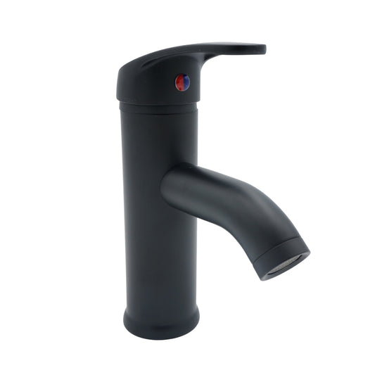 MEZCLADORA MONOMANDO ECOLOGICO CORTO PARA LAVABO NEGRO MATE DICA 4434.2